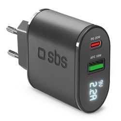 SBS 20W USB-C & A Oplader